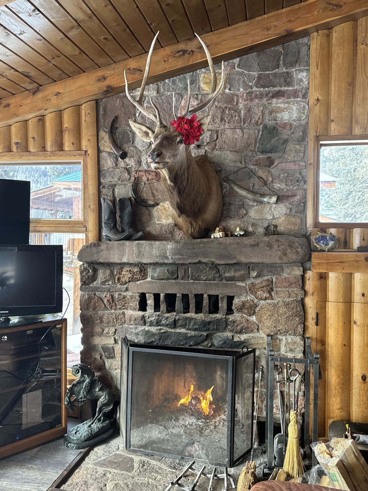 Lodge Fireplace