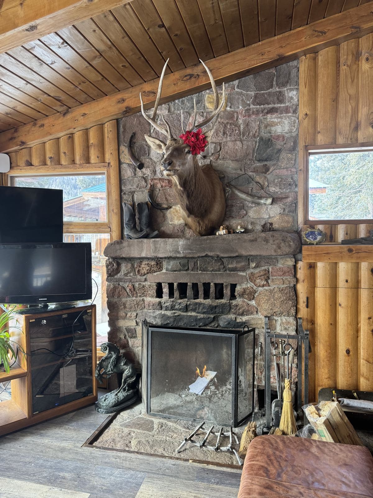 Lodge Fireplace