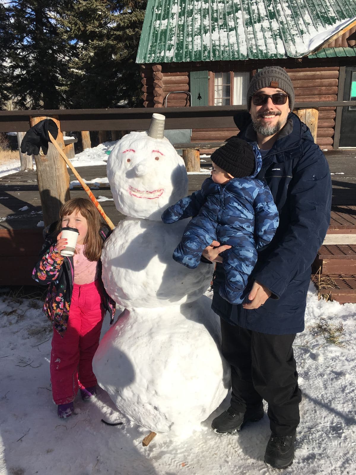 Winter Snowman Family